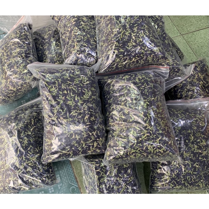 Hoa đậu biếc khô , xanh , sạch sẽ nhà trồng
