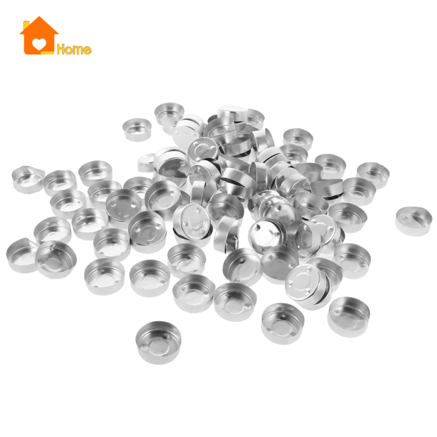 [Love_Home]200 Pieces Empty Aluminum Tealight Cups DIY Candles Containers Case