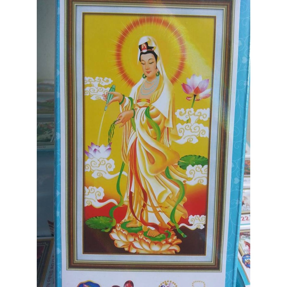 Tranh đính đá mẹ quan âm DF2326 (tranh chưa đính)