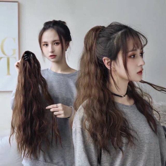 [Mã BMBAU50 giảm 7% đơn 99K] Tóc Cột Ngoạm Đuôi Giả Xù Mì WINA Dài Ngang Vai 40cm TCXM-01