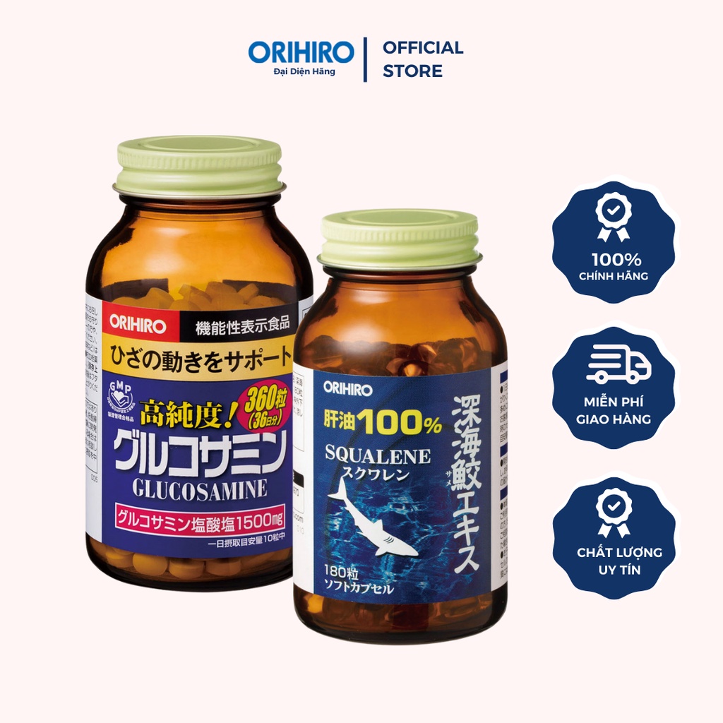 Combo Sản phẩm Viên uống Giảm đau và Phục hồi xương khớp Orihiro hiệu quả 