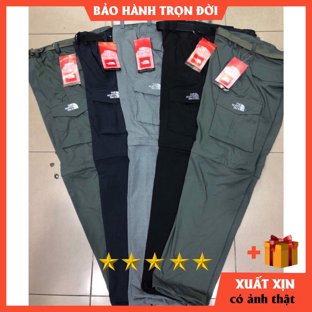 Quần túi hộp nam Tháo Ống The North Face  HÀNG XUẤT DƯ chuyên đi dã ngoại phượt - quần mau khô , ống tháo rời được