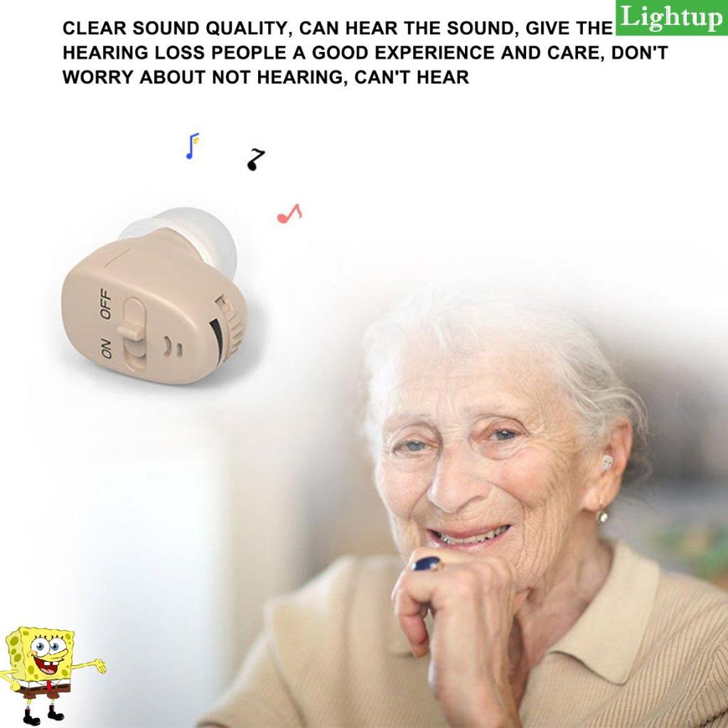 Máy trợ thính trong tai Máy trợ thính vô hình Khiếm thính cho người lớn Trẻ em cao tuổi