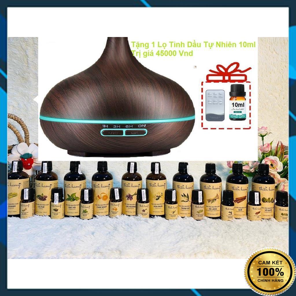 Máy Xông Tinh Dầu Phòng Ngủ 550ml - Tặng Kèm Tinh Dầu, Máy Khuếch Tán Tinh Dầu Tạo Ẩm Thơm Phòng, Đèn Xông Tinh Dầu