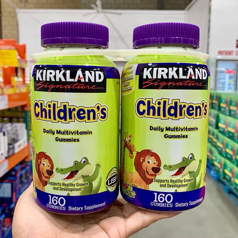 Kẹo dẻo Kirkland Signature Children’s Multivitamin Gummies 160 viên Hỗ Trợ Bổ Sung Vitamin (CHUẨN COSTCO USA)