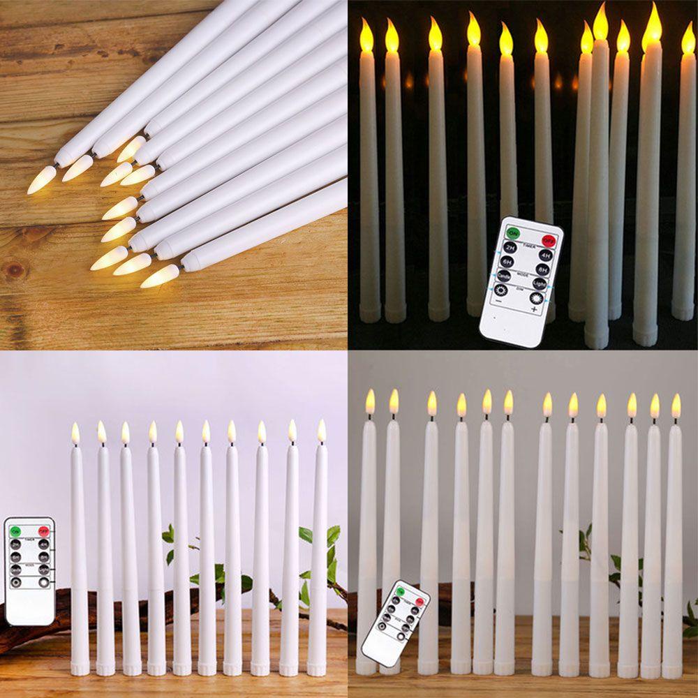 GOGOUP Set 6 Đèn Led Ánh Sáng Trắng Ấm Áp Không Lửa Chạy Bằng Pin Mới