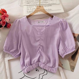 Áo kiểu nhún bộ chun eo.( hàng bán live)