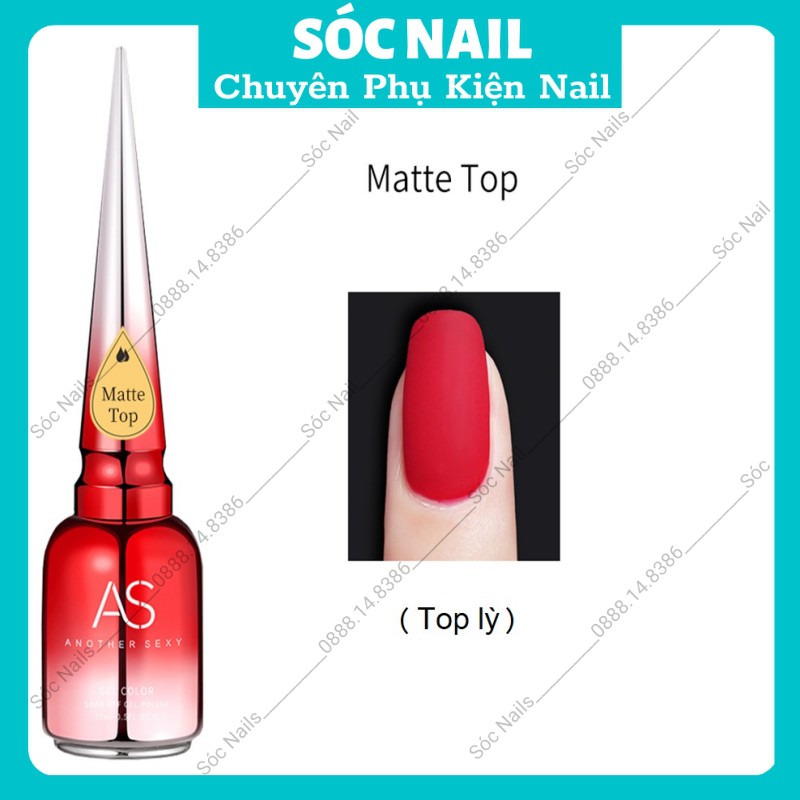 Base Top Top Lì AS Chai Đỏ Siêu Bóng Siêu Bền Chai 15ml