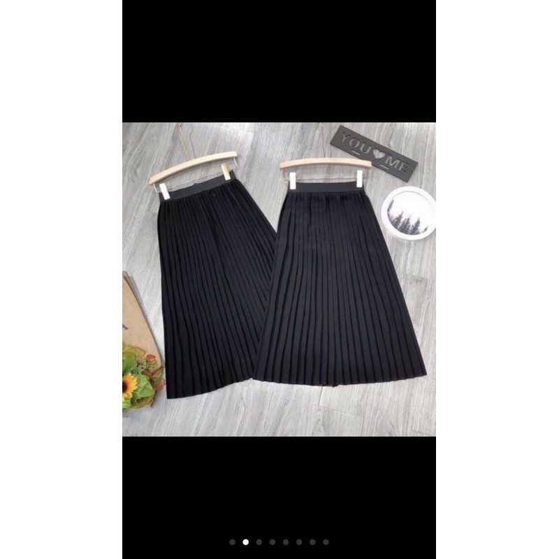 Chân váy xếp li midi