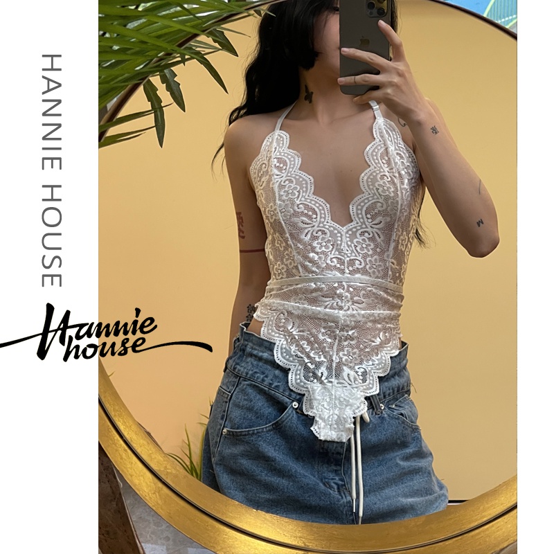 Bodysuit Ren Cổ Yếm Gợi Cảm Cho Nữ