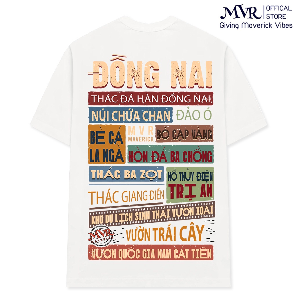 Áo thun Đồng Nai in 2 mặt Unisex phông rộng tay lỡ cotton mát ao cặp lớp nhóm du lịch gia đình dong nai UNDER MVR BB4169