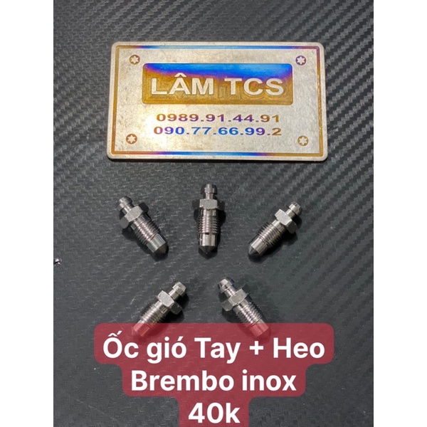 Ốc gió salaya inox tay thắng Brembo heo dầu Brembo 10l