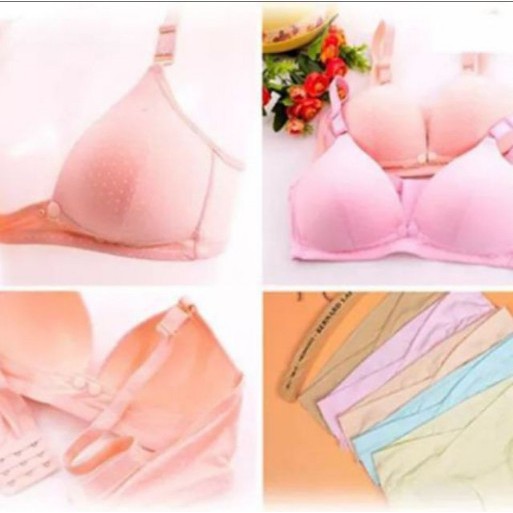 Combo 3 áo ngực bầu và cho con bú cài cúc ngang + 10 quần lót bầu cạp chéo siêu thoải mái