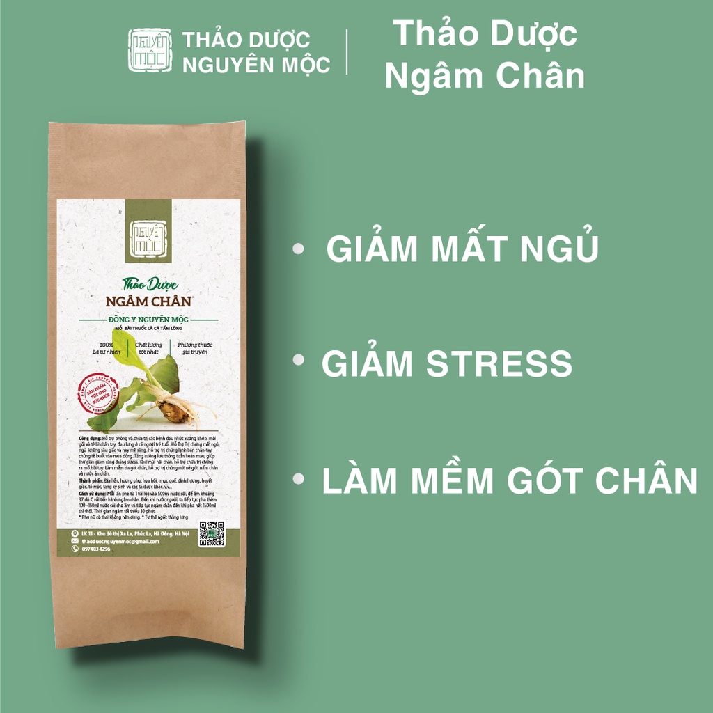 Ngâm chân thảo dược dạng túi lọc Nguyên Mộc hỗ trợ đẩy lùi đau nhức xương khớp cải thiện giấc ngủ ngon khử mùi hôi chân