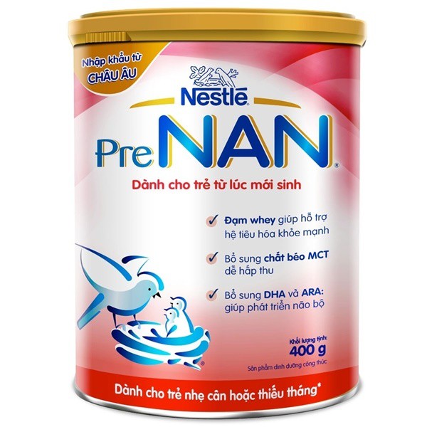 Sữa bột Thuỵ Sĩ Nestle Pre NAN cho bé sinh non nhẹ cân 400g