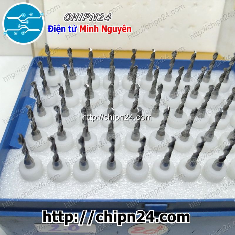 [1 CÂY] Mũi khoan mạch in CNC 2.0mm (Mạch điện tử, PCB)