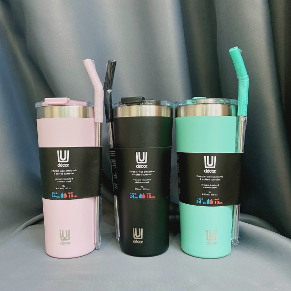 Bình Ly giữ nhiệt Decor smoothie Tumber 650ml hàng úc