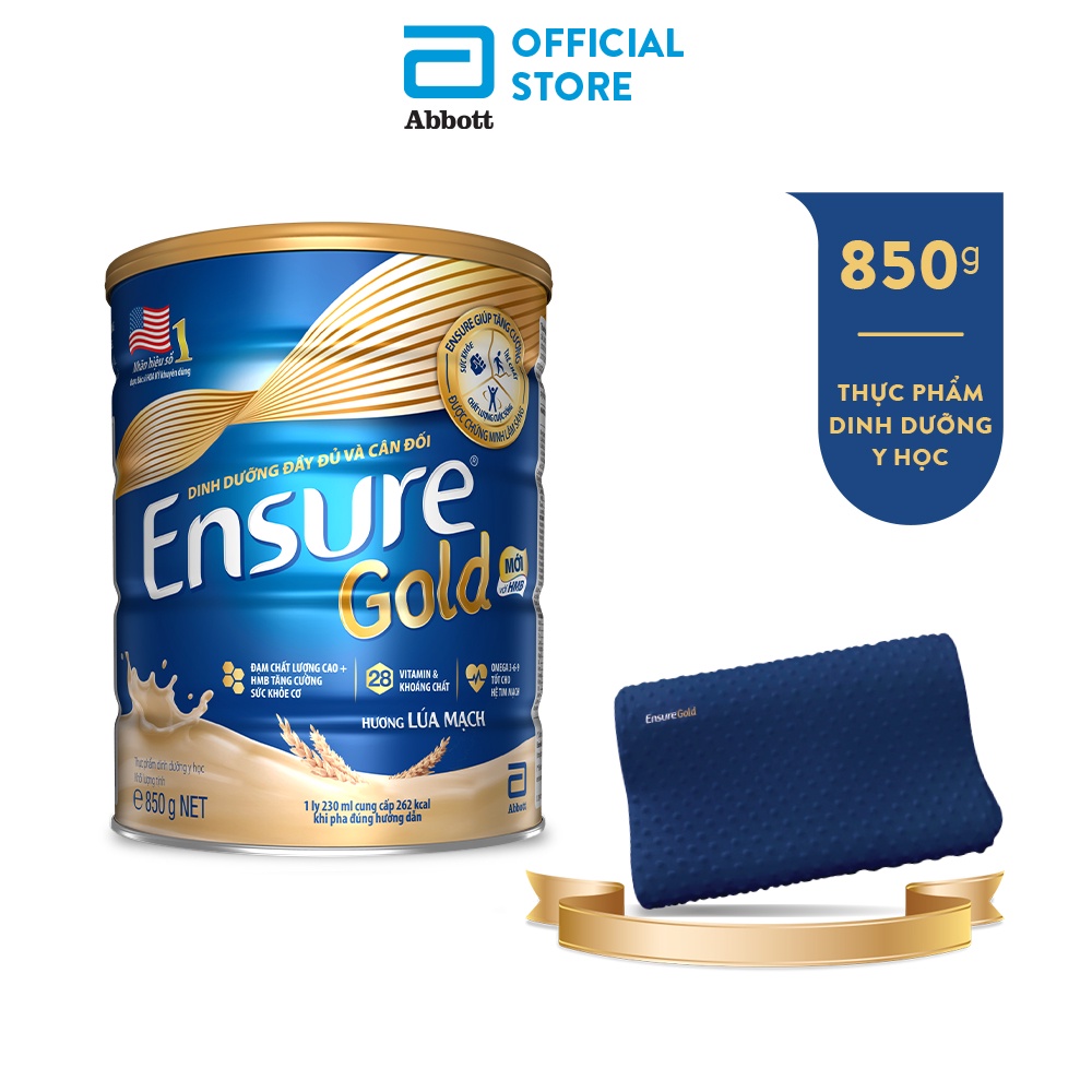 Sữa bột Ensure lúa mạch 850 gram/lon