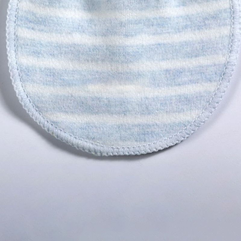 Bộ 8 Găng Tay Cotton Họa Tiết Kẻ Sọc Đơn Giản Dành Cho Bé Sơ Sinh