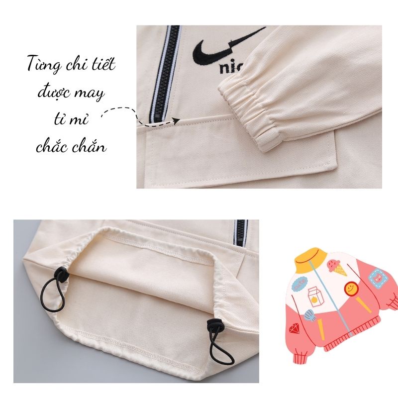 Đồ bộ bé trai bé gái bộ đen trắng thể thao hàng Quảng Châu cao cấp JIMADO E2.087.TR.100