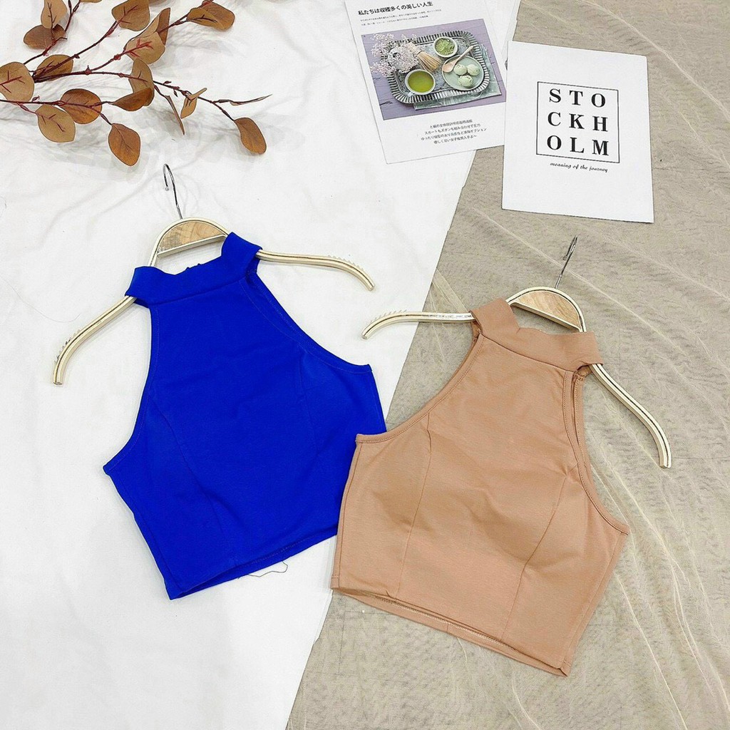 Áo kiểu cổ yếm có mút ngực hot