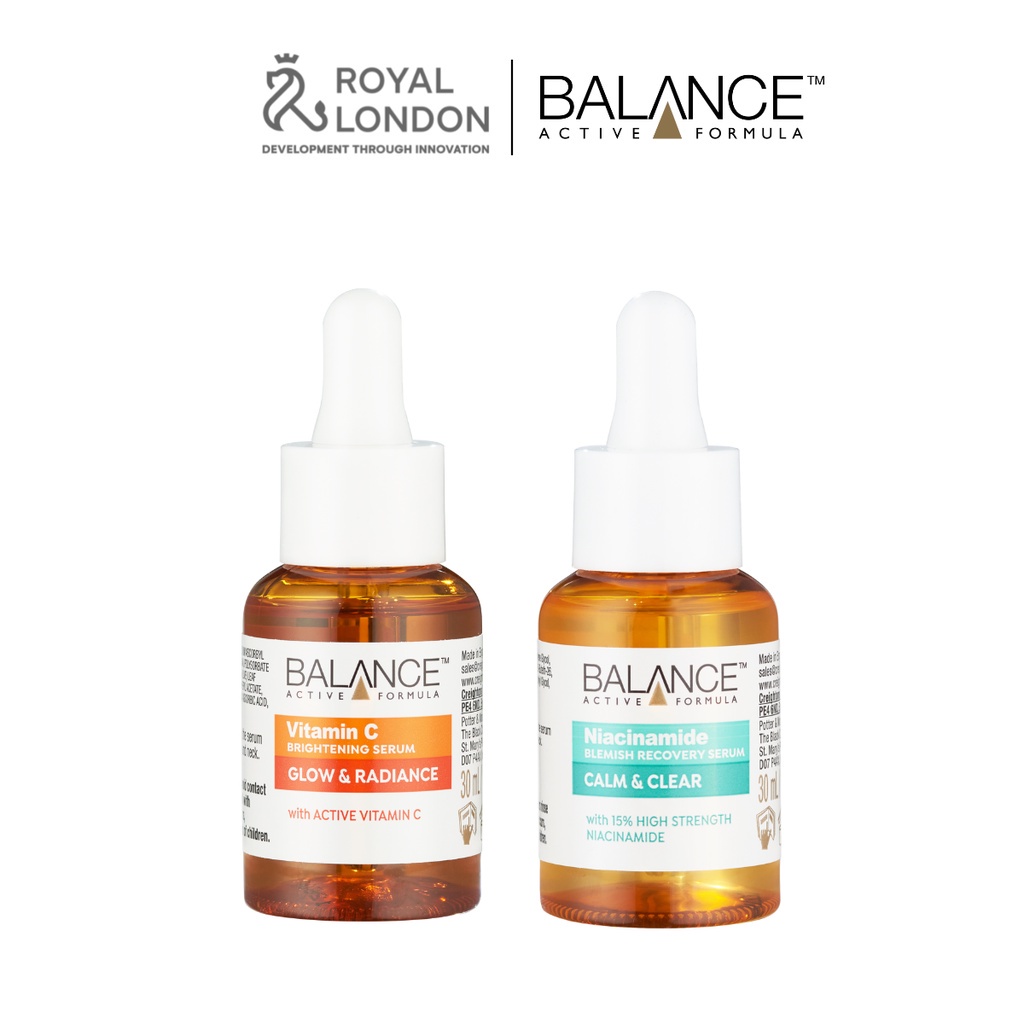 Combo serum ngừa mụn, giảm thâm và làm sáng da Balance Vitamin C và Niacinamide Serum 30ml/chai