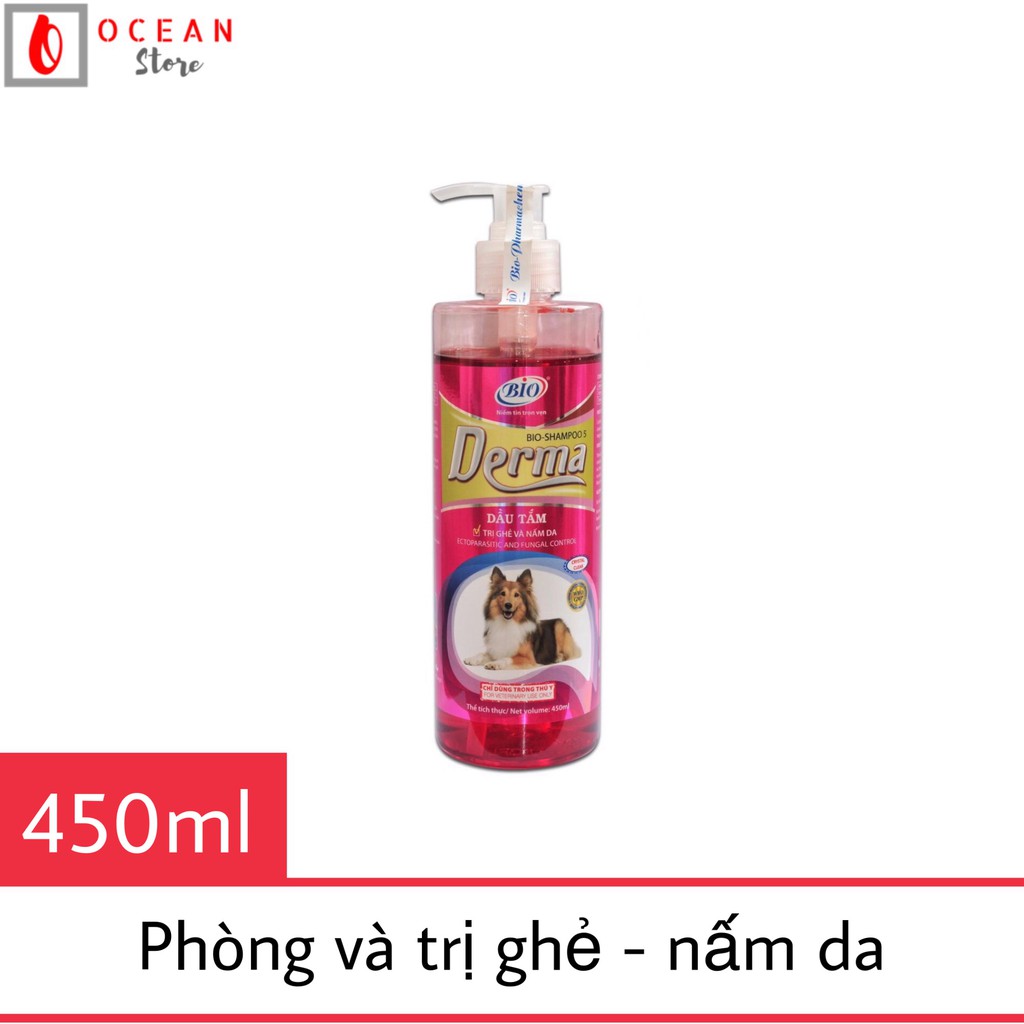 Sữa tắm trị ve, ghẻ, nấm da cho chó mèo Bio Derma 450ml