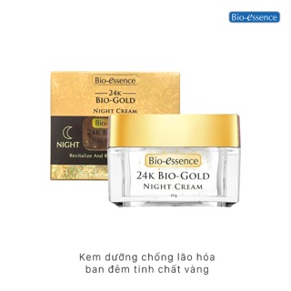 KEM DƯỠNG CHỐNG LÃO HOÁ BAN ĐÊM TINH CHẤT VÀNG BIO-ESSENCE 24K BIO-GOLD 40G