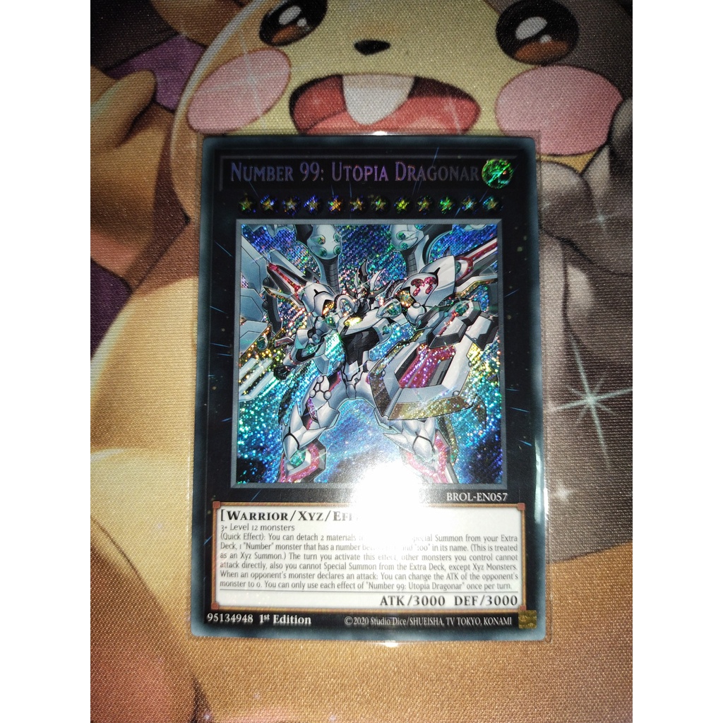 Thẻ trò chơi Yugioh chính hãng Konami UK Number 99: Utopia Dragonar - BROL-EN057 - Secret Rare