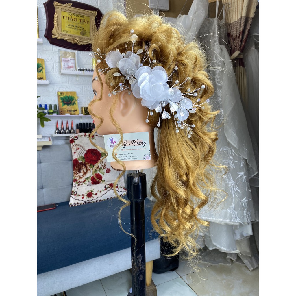 Đầu manocanh 75% tóc thật
