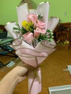 Bó hoa sáp 5 bông cao cấp