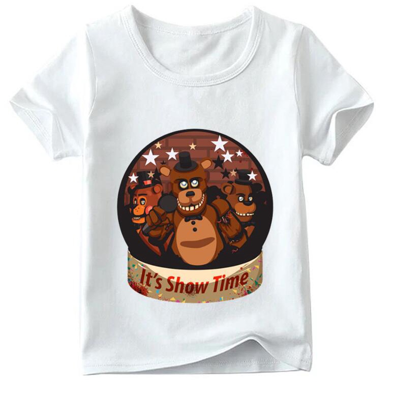 NEW 💥 Áo Thun cotton Tay Ngắn In Hoạt Hình Five Nights At Freddy 5 Freddys Thời Trang Mùa Hè Cho Bé