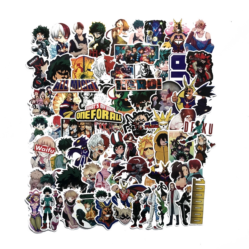 ❉ My Hero Academia Series B Stickers ❉  73Pcs/Set Anime Midoriya Izuku Bakugou Katsuki Todoroki Shoto DIY Fashion Waterproof Luggage Laptop Decals Stickers