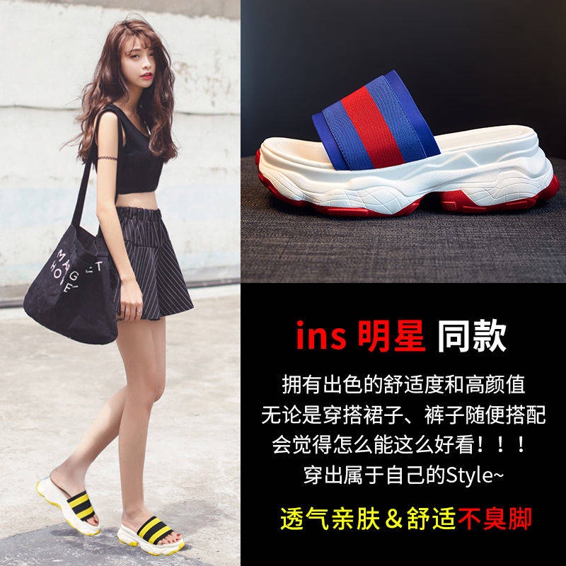 Giày Sandal Đế Dày Phong Cách Mùa Hè Kiểu Mới Dễ Phối Đồ