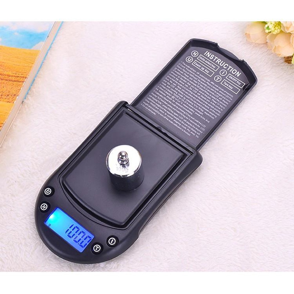 Cân Tiểu Ly Điện Tử Mini 500-0.1g Cân Tiểu Li Nhà Bếp Trang Sức, Thảo Dược Bỏ Túi Nhỏ Gọn Độ Chính Xác Cao