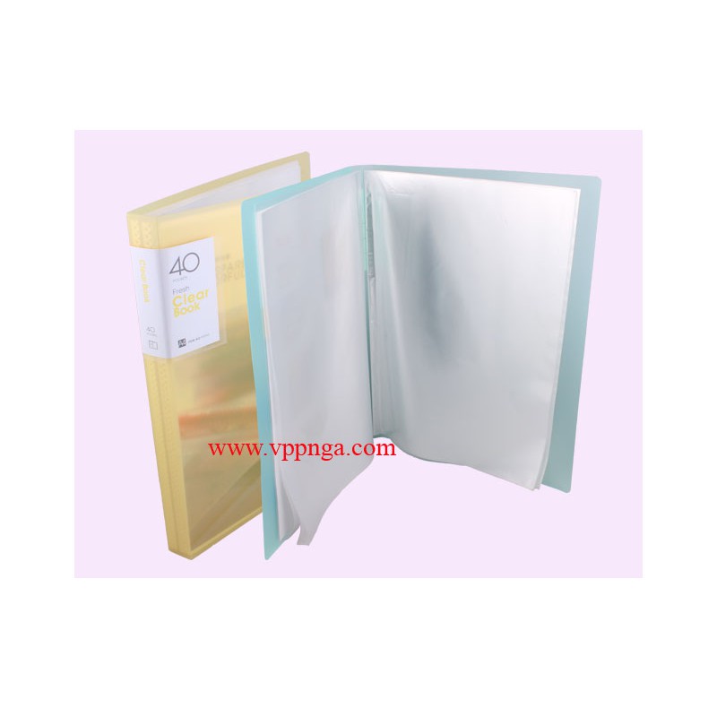 Bìa đựng hồ sơ, tài liệu, bìa nhựa 40 lá A4, ShunFa (F40AD) (1 cái) (1 cái)