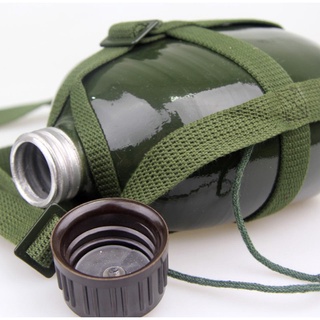 HMD0441 Bình tông, bi đông vỏ nhôm đựng nước kiểu thời xưa