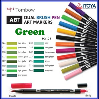 Green series Bút maker Tombow Dual Brush AB-T