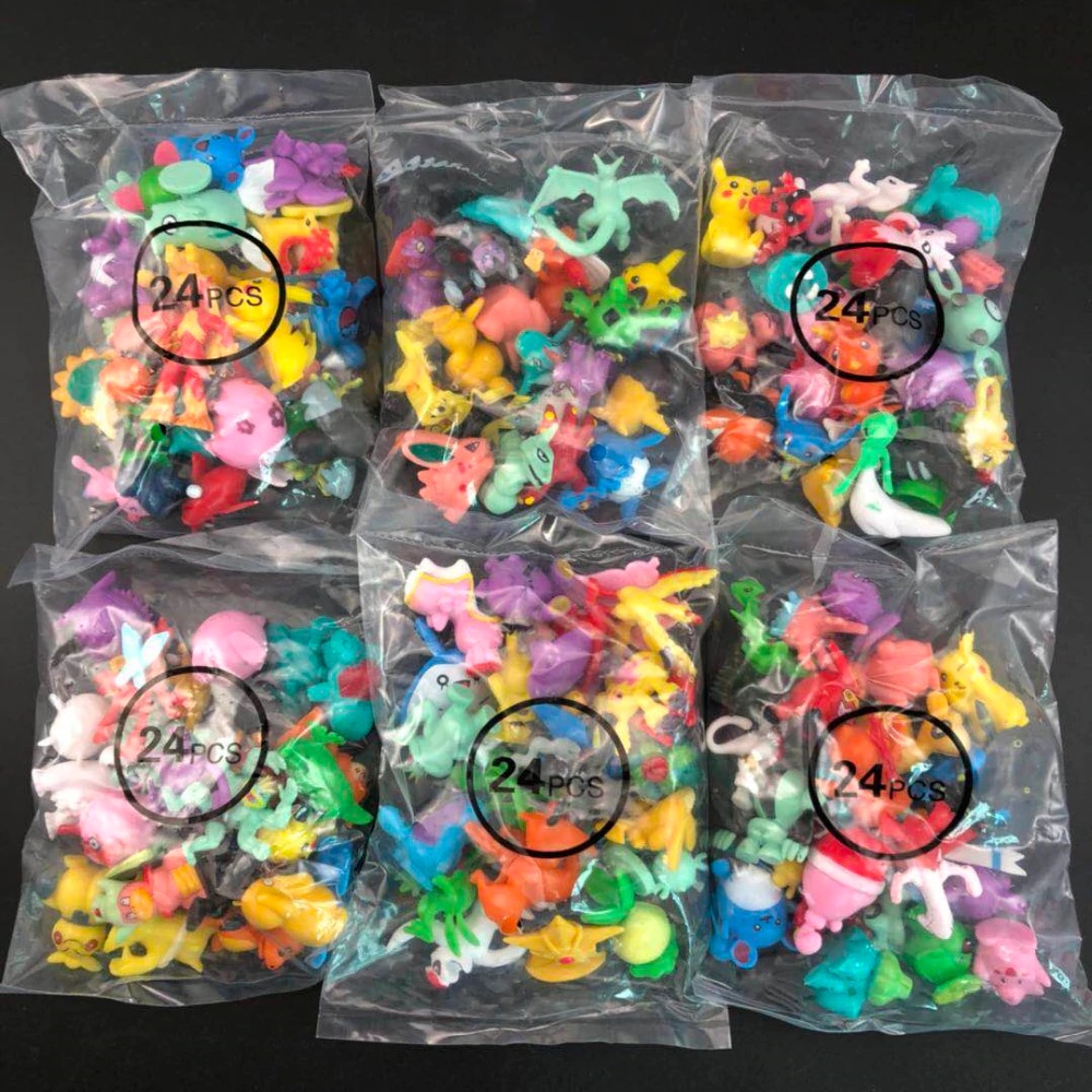 24PCS Mô hình Pokemon đáng yêu dùng để trang trí