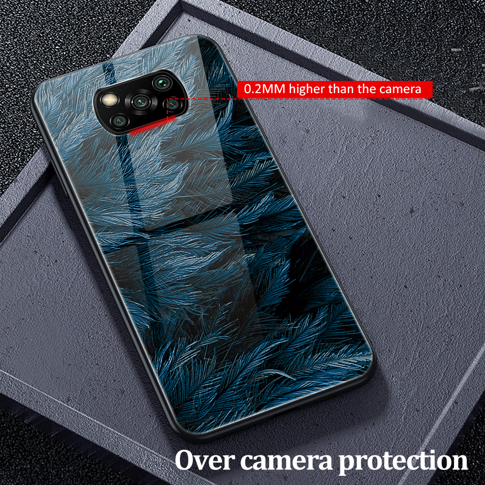 Ốp điện thoại kính cường lực cho Xiaomi Poco X3 Nfc X3 Pro Redmi K40 Pro Poco F3 Poco X3 Mi 10 Lite Pro