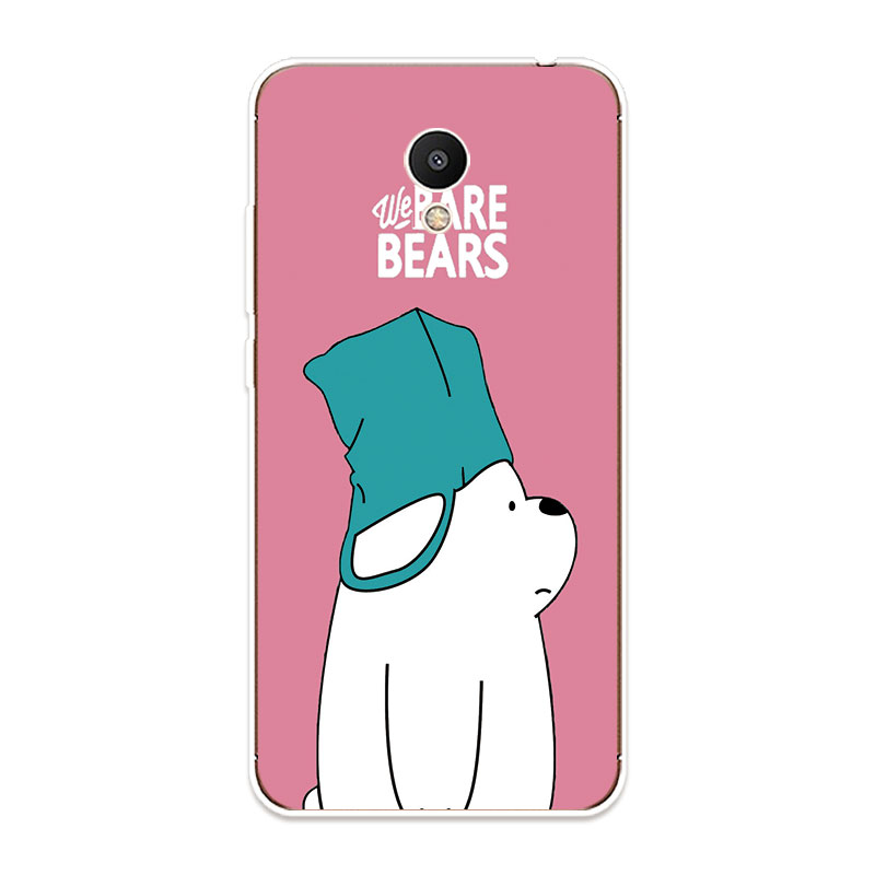 Meizu M3 M3S M5 M6 Note Soft TPU Silicone Phone Case Cover Three Bare Bears 2