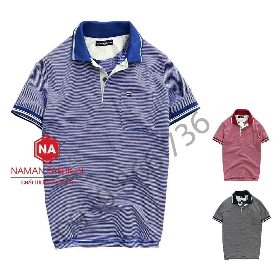 Áo phông nam trung niên có túi vải cá sấu Cotton xuất xịn,chuẩn form, sang trọng - thanh lịch-ÁO POLO NAM TRUNG NIÊN