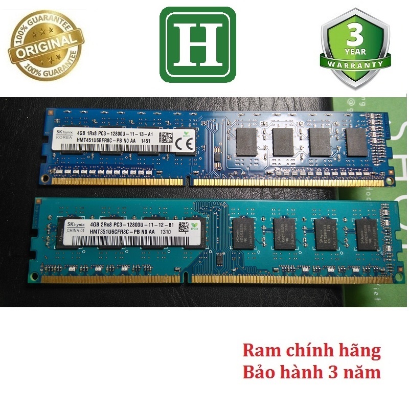 RAM PC DDR3 (PC3) 4GB BUS 1600 HIỆU HYNIX (HYNDAI ELECTRONIC), ram đồng bộ siêu bền và ổn định