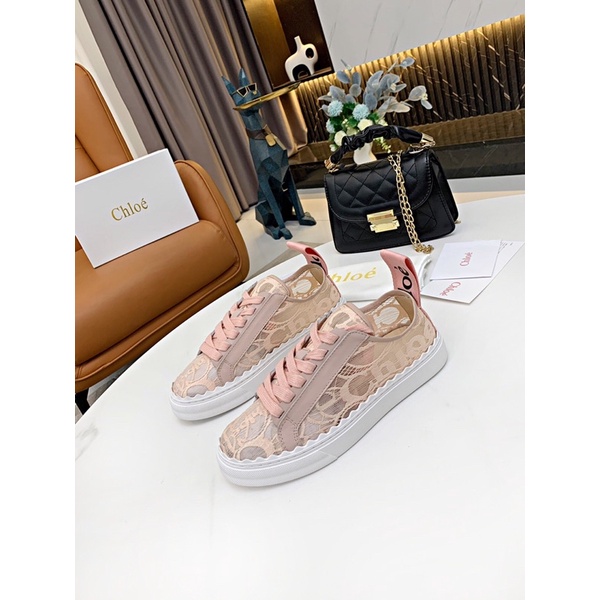 Giày thể thao sneaker nữ thương hiệu Chloè cao cấp mẫu mới 2021