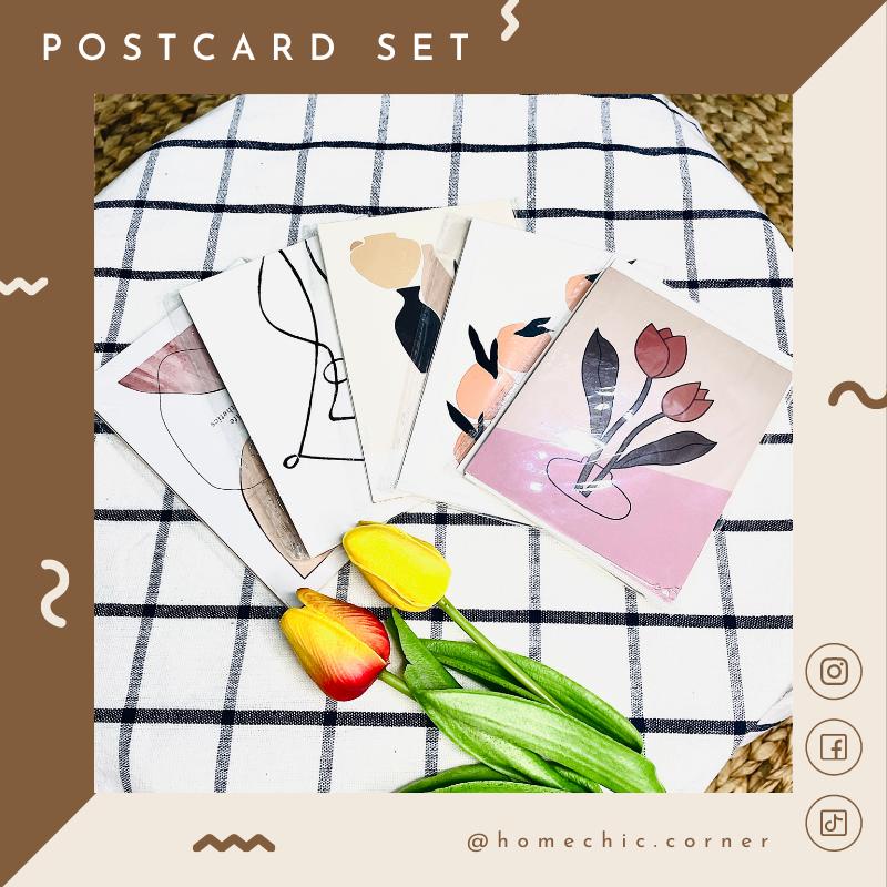 Set postcard dán tường bìa ảnh trang trí decor bàn học phụ kiện chụp ảnh Hàn Quốc Vintage/Boho | HOME CHIC CORNER