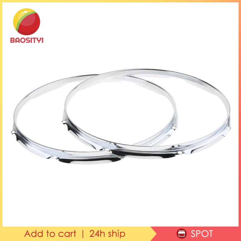 2 Pcs 10in Drum Hoop 6 Lug 1.5mm