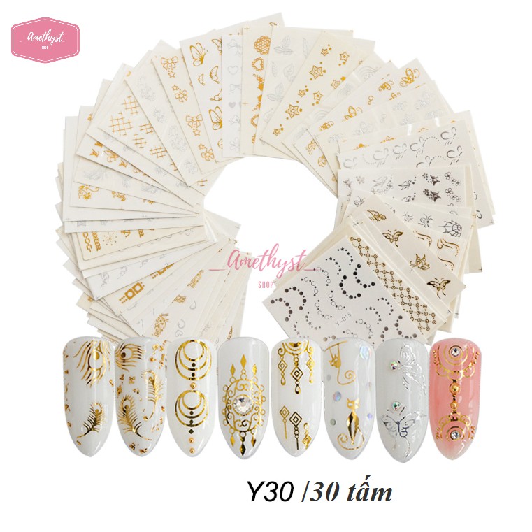 Set Bộ Sticker Dán Trang Trí Móng - Nhóm 1