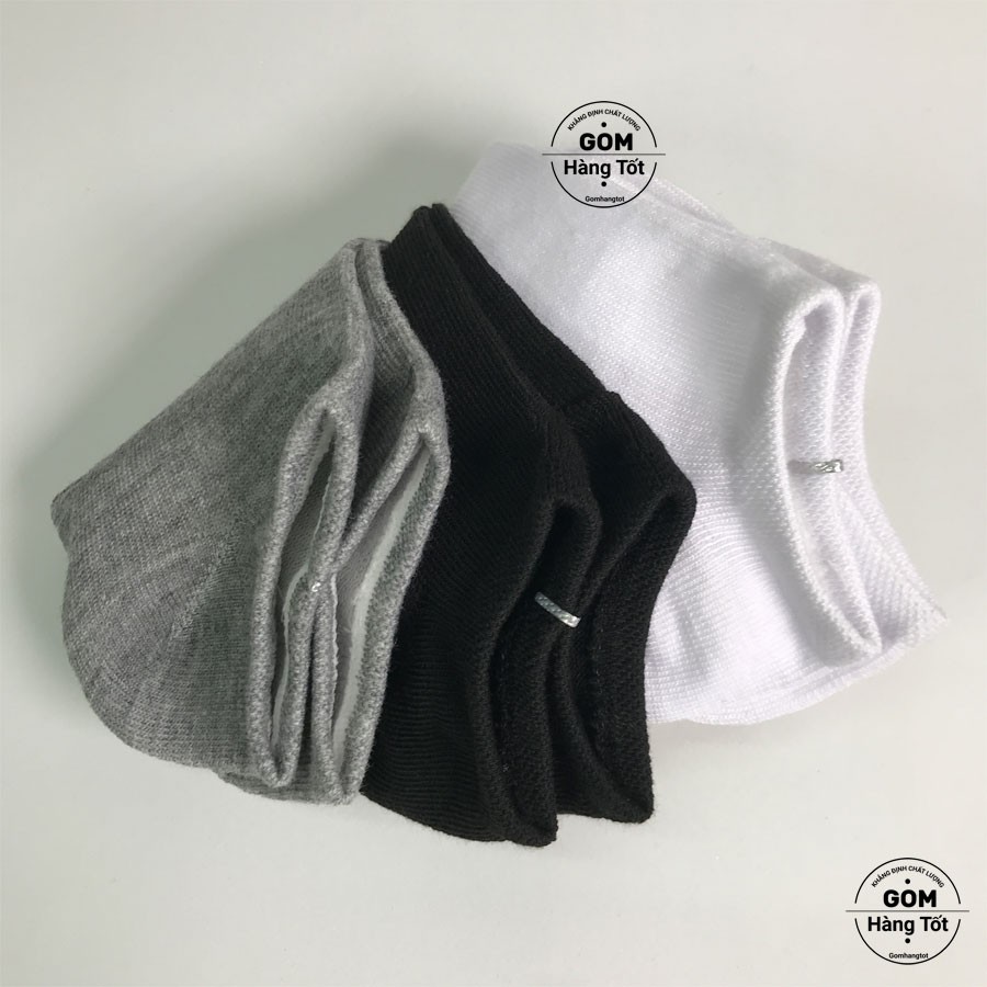 Combo 7 đôi tất TRƠN CỔ NGẮN nam nữ chất liệu cotton, vớ cổ ngắn nam nữ trơn màu chuẩn xuất Hàn