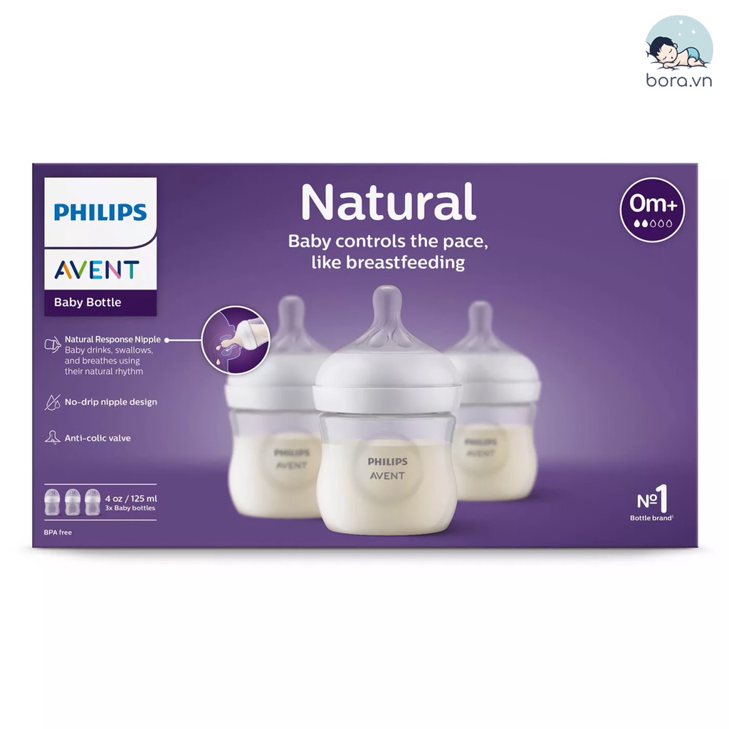 Bình sữa Avent Natural 125ml 260ml phiên bản 2021