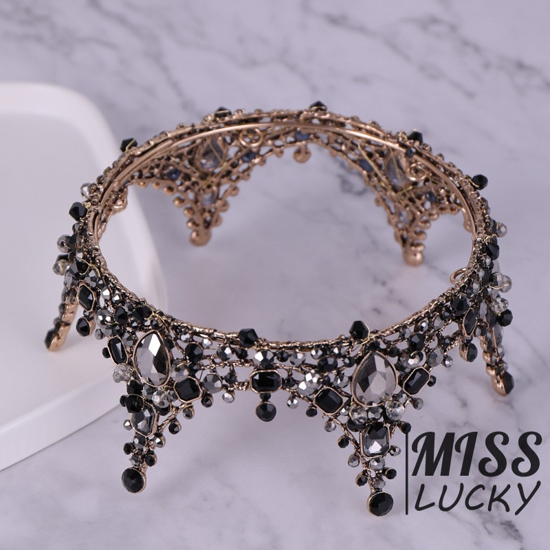 Vương miện cài tóc đính đá thời trang cho nữ